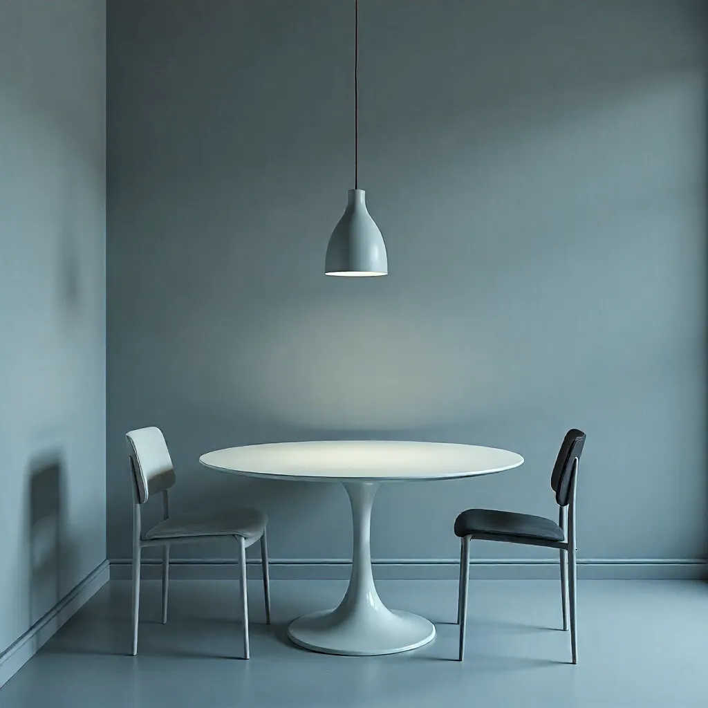 Airy interior with wide spaces and natural light